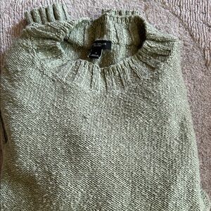 Ann Taylor Cotton Sage Sweater